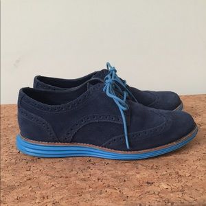 Cole Haan LunarGrand Wingtip Suede Sneakers